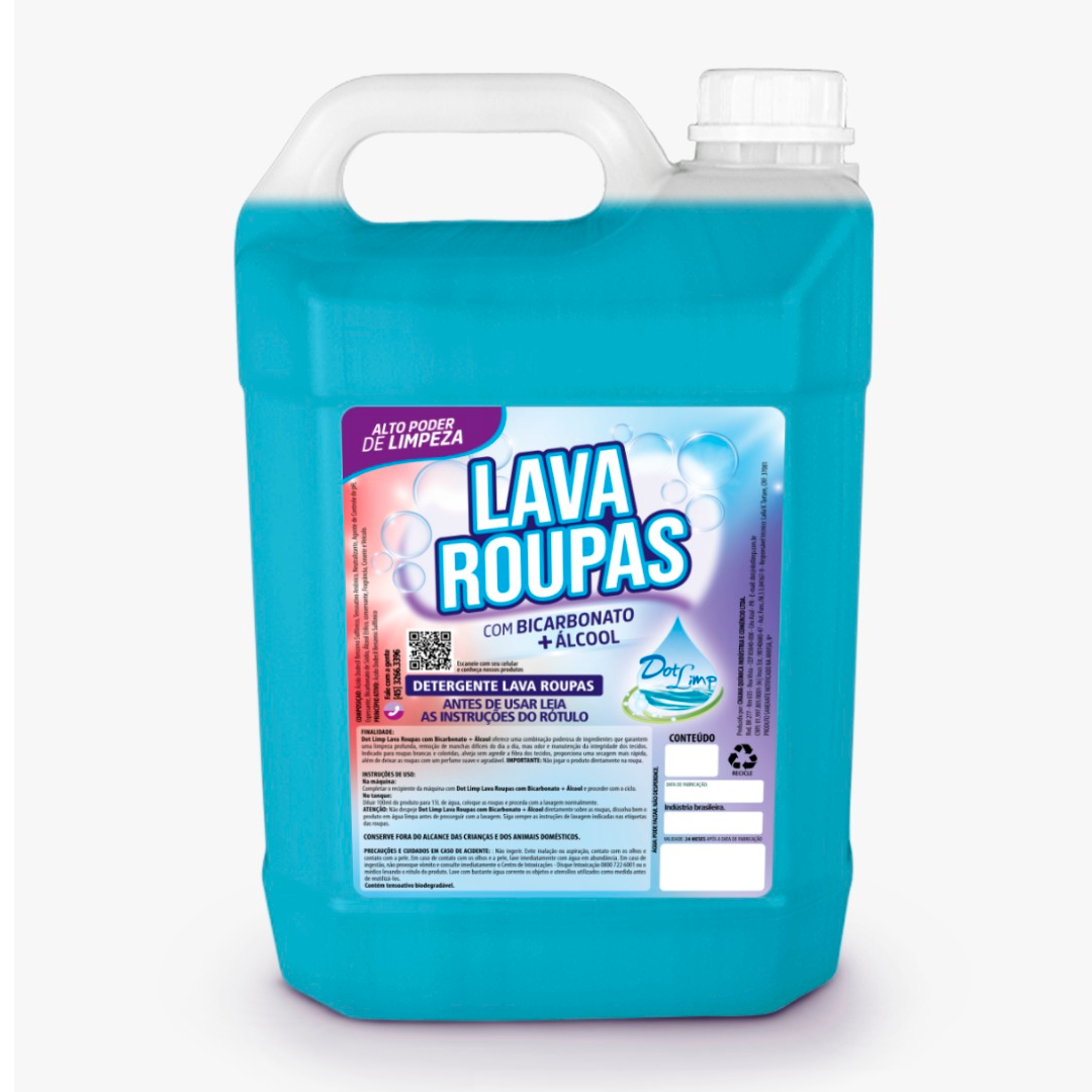 Lava Roupas c/ Bicabornato + Álcool 5L